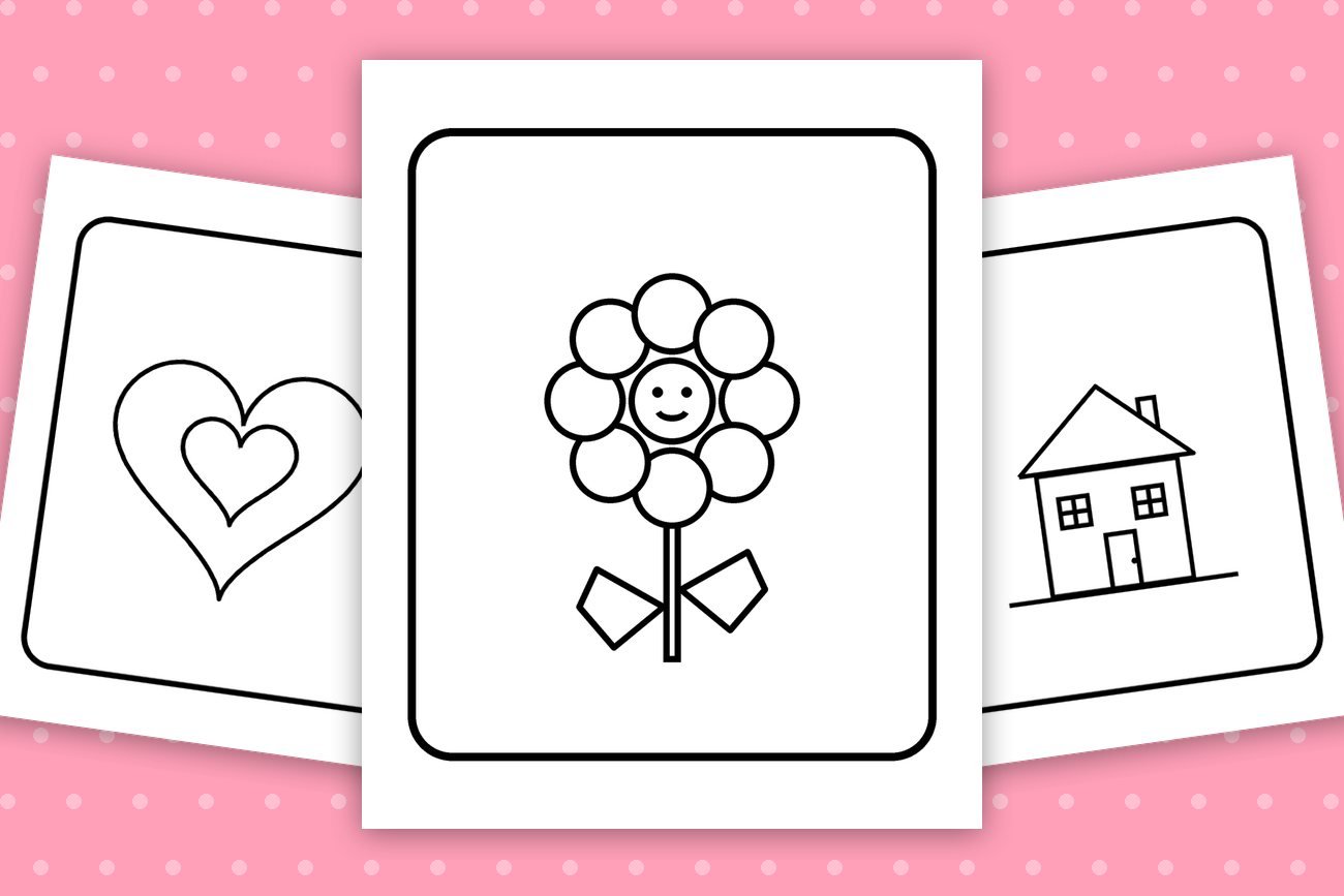 5 Easy Fish Coloring Pages with Frames