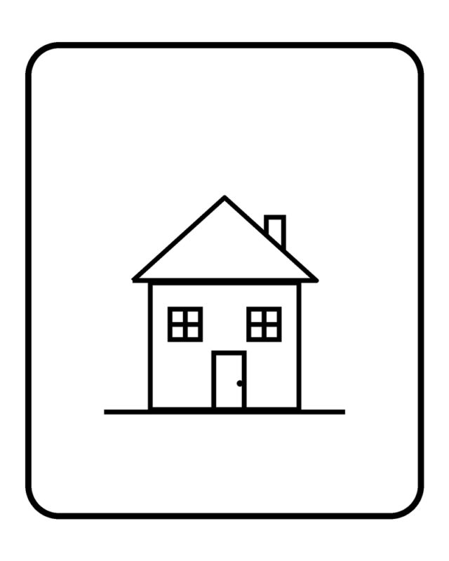 Cute House with Frame